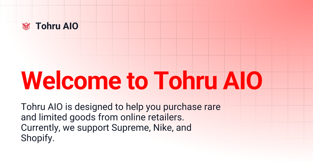 Welcome to Tohru AIO | Tohru AIO